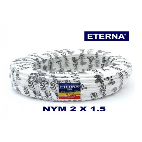 KABEL LISTRIK ETERNA NYM 2x1.5 / 2x2.5 / 3x2.5 PER METER (KAWAT TEMBAGA MURNI) PER METER