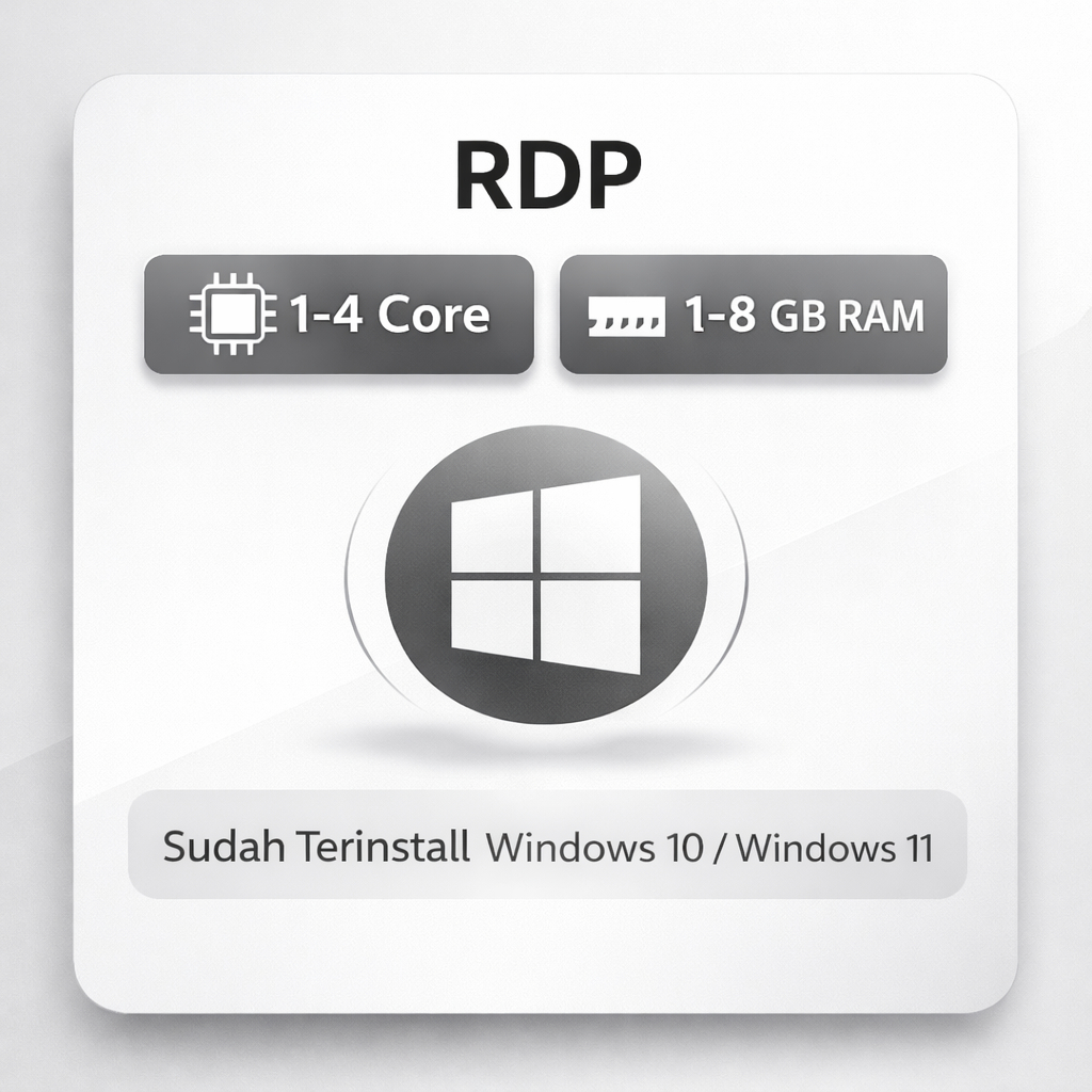 (PROMO) RDP Windows 1 Bulan FULL GARANSI