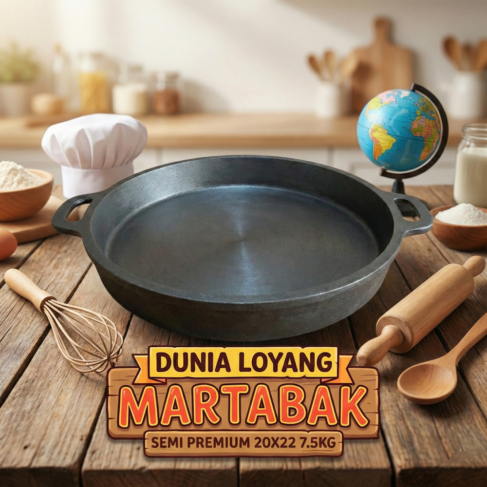 Cetakan Loyang Martabak Mini Baja Tebal Premium Aneka Ukuran Dunia Loyang