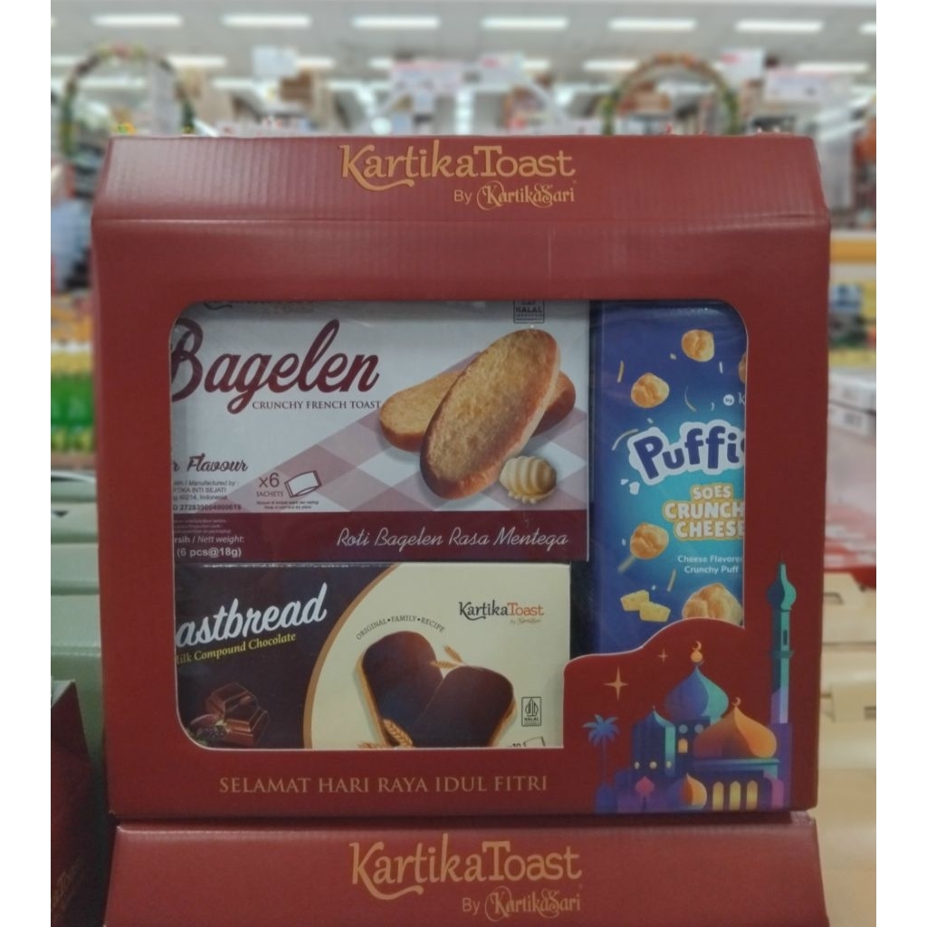 PROMO Parsel Ramadan / Paket Kue Lebaran Kartika Sari Bandung isi 3 / Paket Hampers Kartika Toast - 