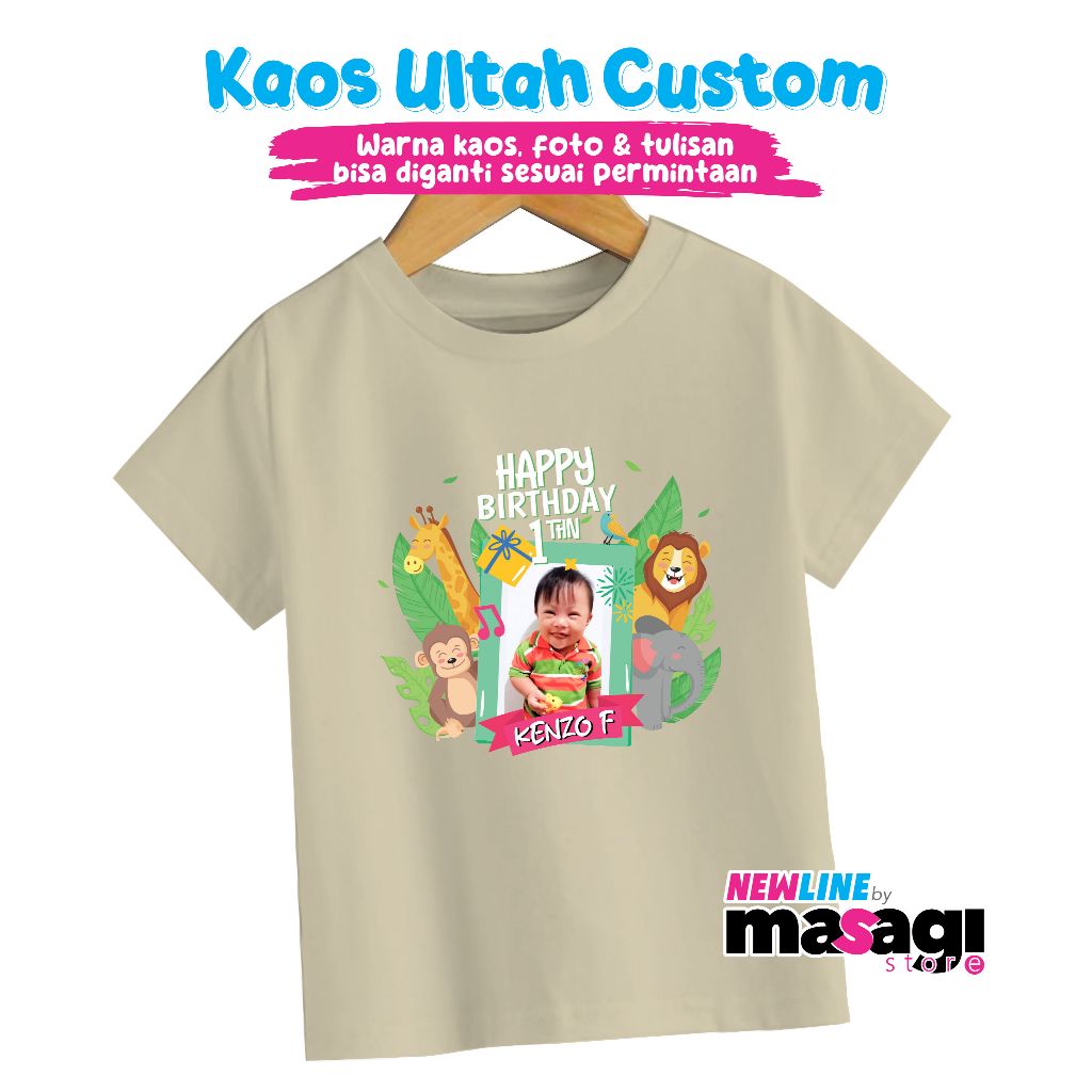 Kaos Katun Anak & Dewasa Couple Keluarga Series "ZOO" / Baju Zoo Jungle Anak Cowok