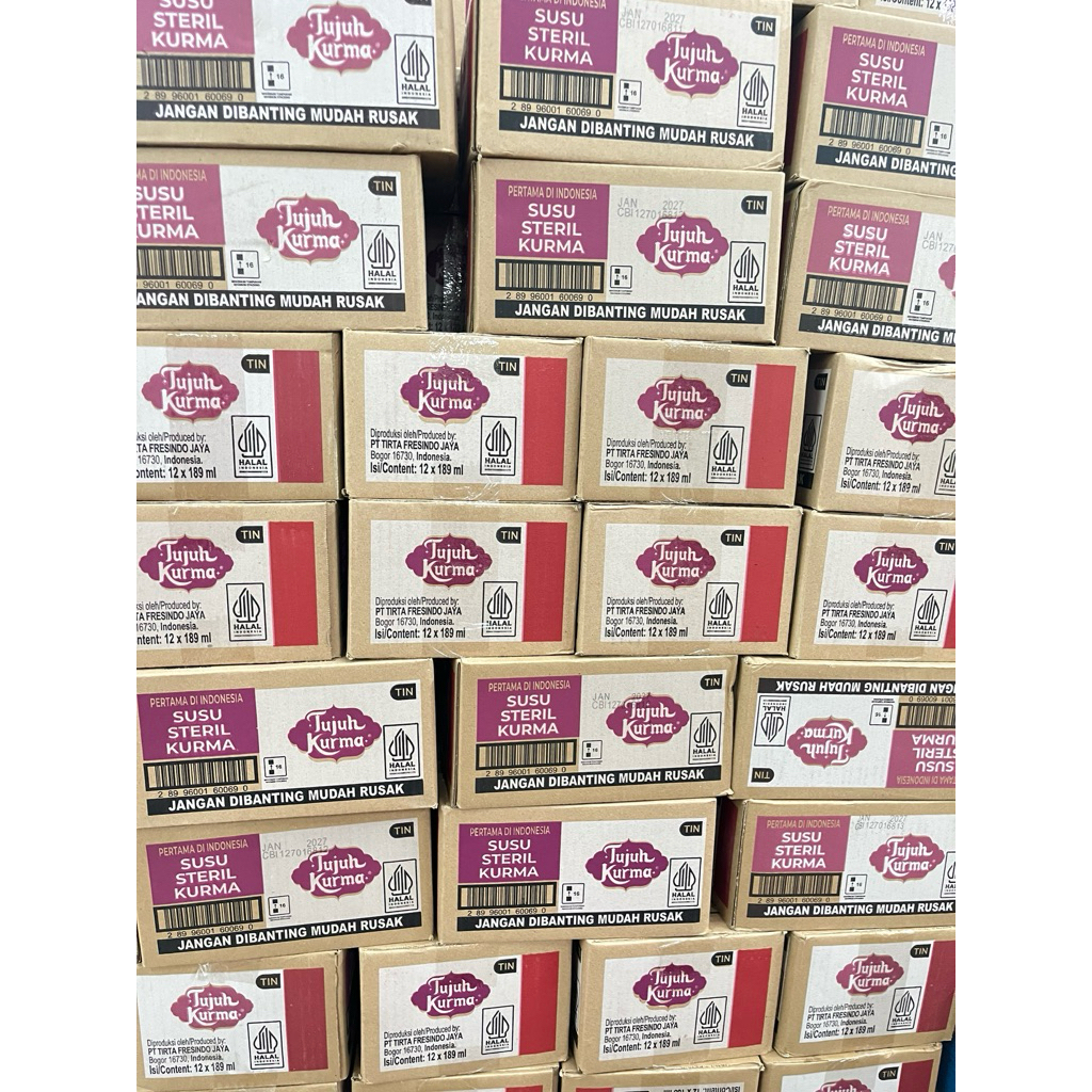 (free pouch) isi 12 susu steril tujuh kurma || susu kurma || 7 kurma || susu steril