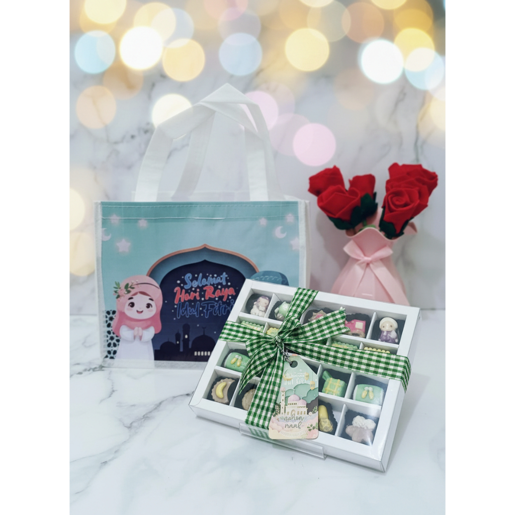 COKLAT KARAKTER ( HAMPERS ) PARCEL LEBARAN, COKLAT KARAKTER HARI RAYA IDUL FITRI, COKLAT KARAKTER AN