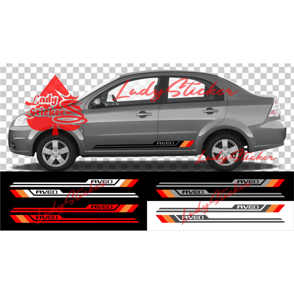 NEW Sticker cutting sticker mobil chevrolet aveo stiker list bawah mobil aveo