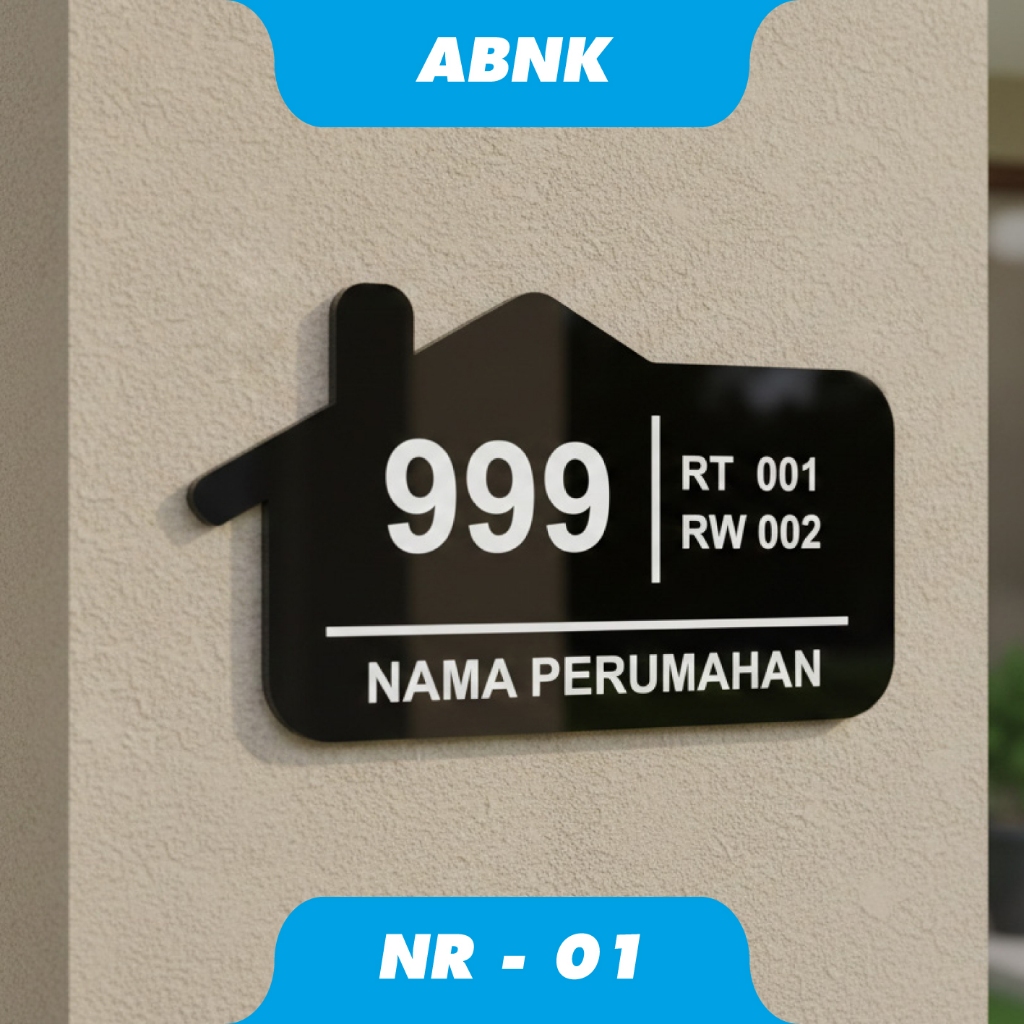 NOMOR RUMAH AKRILIK 2 mm/ ACRYLIC / PAPAN NOMER PENANDA RUMAH BERKUALITAS / PAPAN NAMA BLOK RUMAH AK