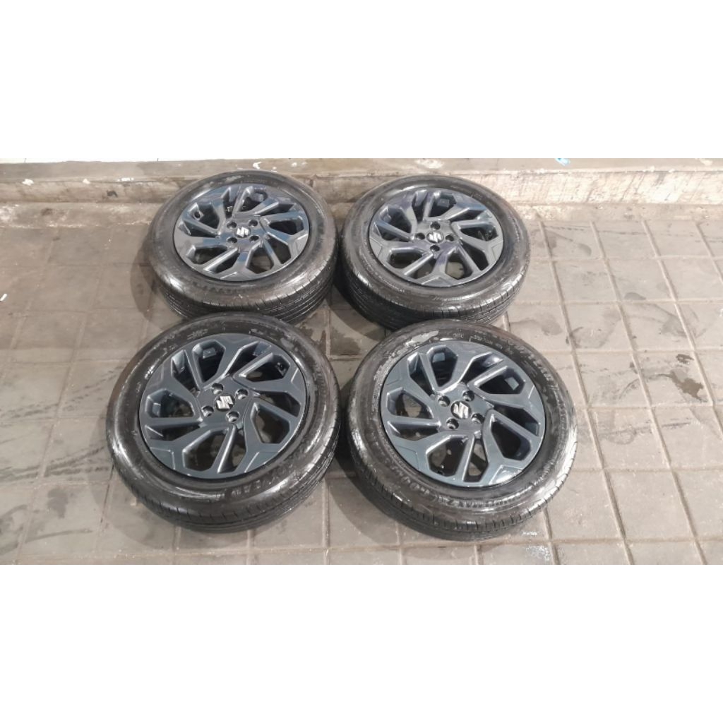 Velg dan ban bekas mobil oem copotan front ring 16 lebar 6 baut 4x100 + ban bonus 80%