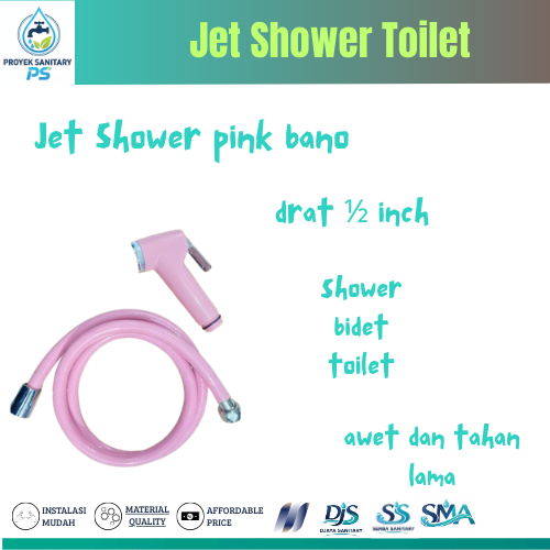 Jet Shower Toilet Bano Pink / Toilet Shower Kamar Mandi - Pink Bano