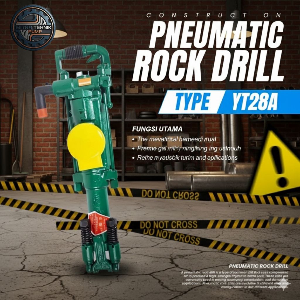 Mesin Bor Batu Tambang YT28 Air Rock Drill Pneumatic - Dril Only