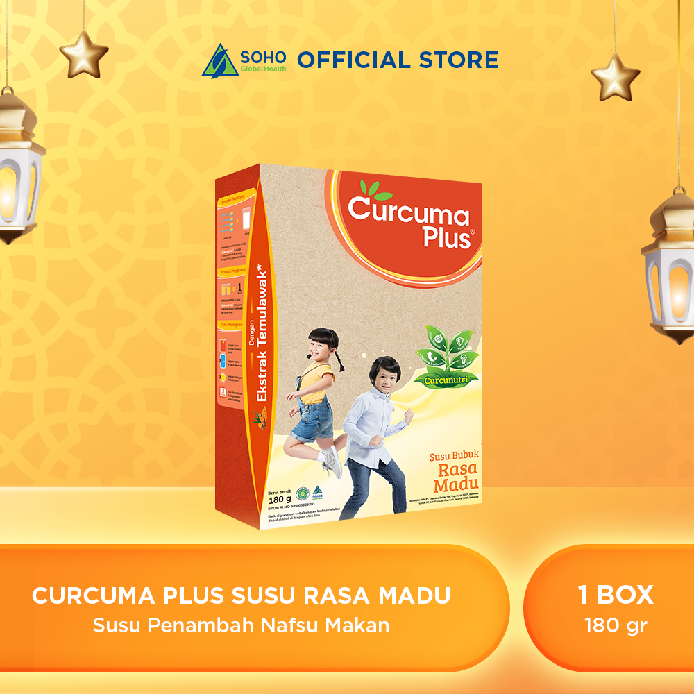 Curcuma Plus Susu Bubuk Ekstrak Temulawak Madu 180gr