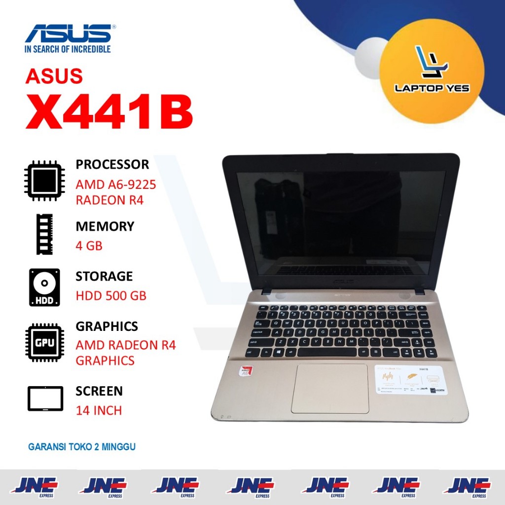 Laptop Asus X441B amd A6 gaming normal termurah