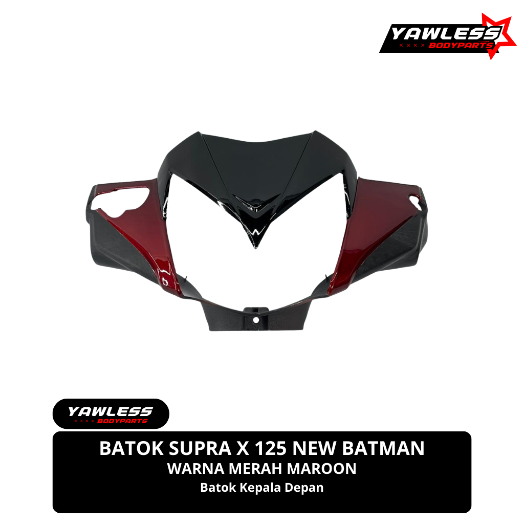 batok depan supra x 125 batman warna merah / batok lampu supra x 125