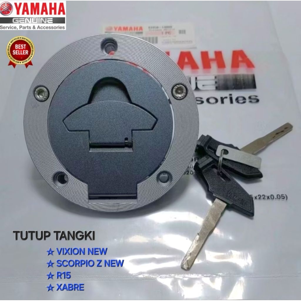 TUTUP TANGKI MINYAK KUNCI TANGKI VIXION NEW R15 XABRE SCORPIO Z NEW ORIGINAL YAMAHA
