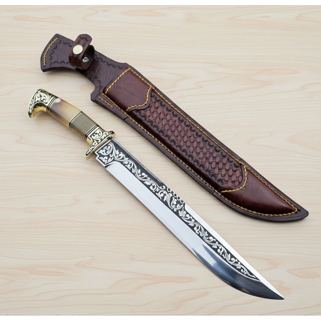 Pisau survival BOWIE Premium baja SKD 11 setara BOHLER K110