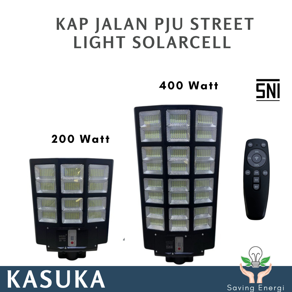 Kasuka Lampu KAP JALAN PJU Street Light Solarcell DC 200W/400W