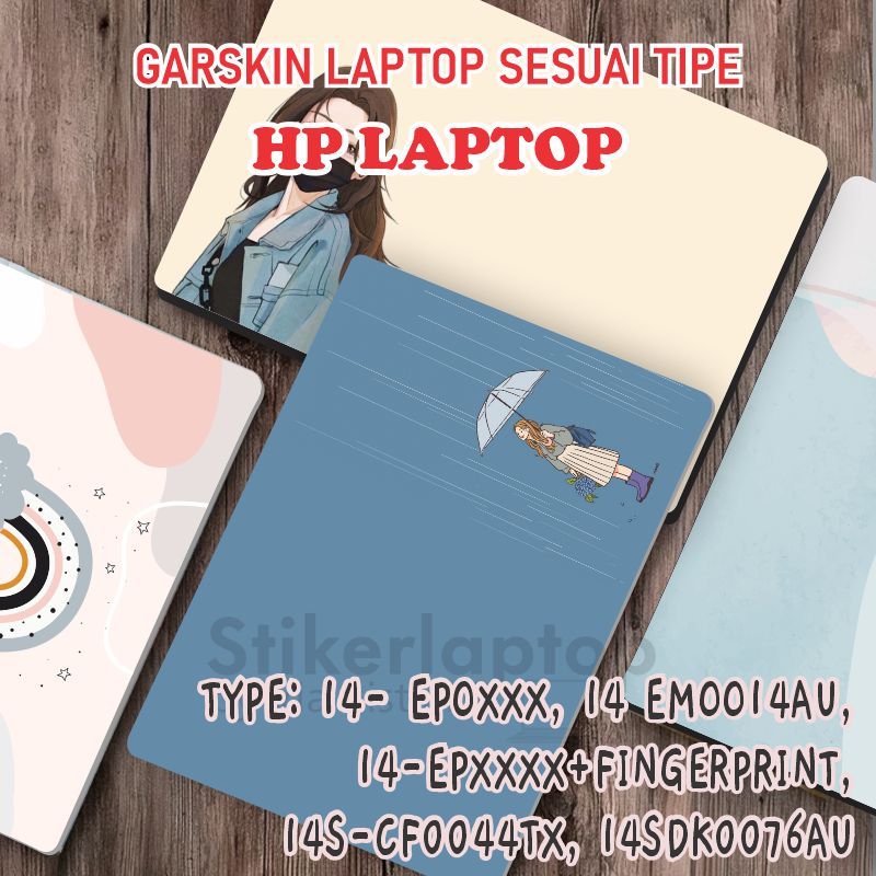 Skin Laptop HP 14-EM0014AU 14-EP0XXX 14S-CF0044TX 14S-DK0076AU Rainbow Rain Girl Quotes Blue Sesuai 