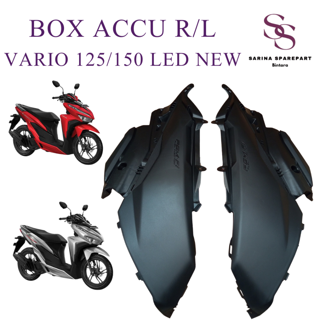 Box Accu Box Aki Kanan Kiri Honda Vario 125 150 Led New 2018-2022 Cover Body Side Vario K59J Narita