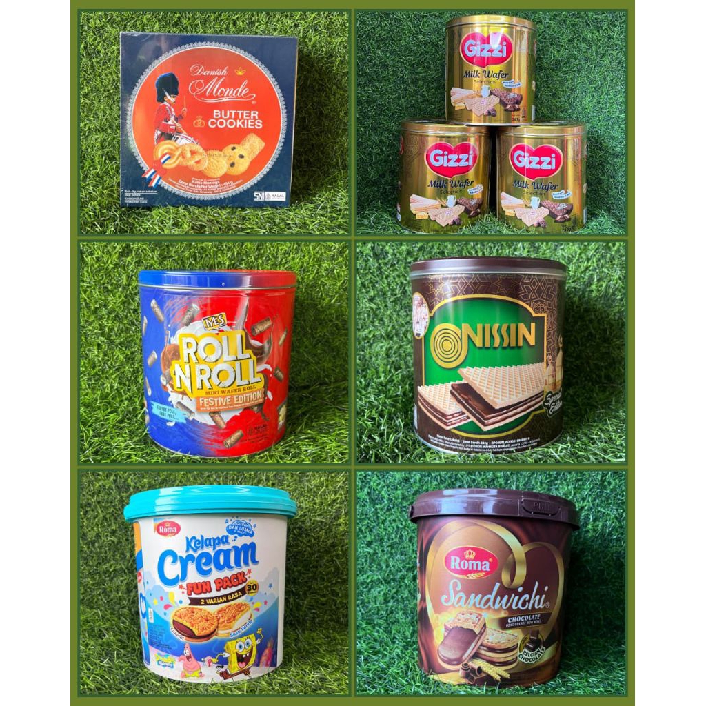 Aneka Kue Kaleng Cookies Wafer Monde Nissin Roma