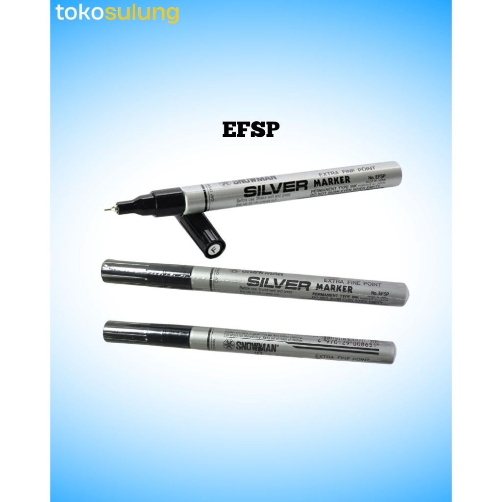 SPIDOL PERMANENT SILVER SNOWMAN | SPIDOL SNOWMAN SILVER BESAR KECIL | PAINT MARKER SNOWMAN SILVER | 