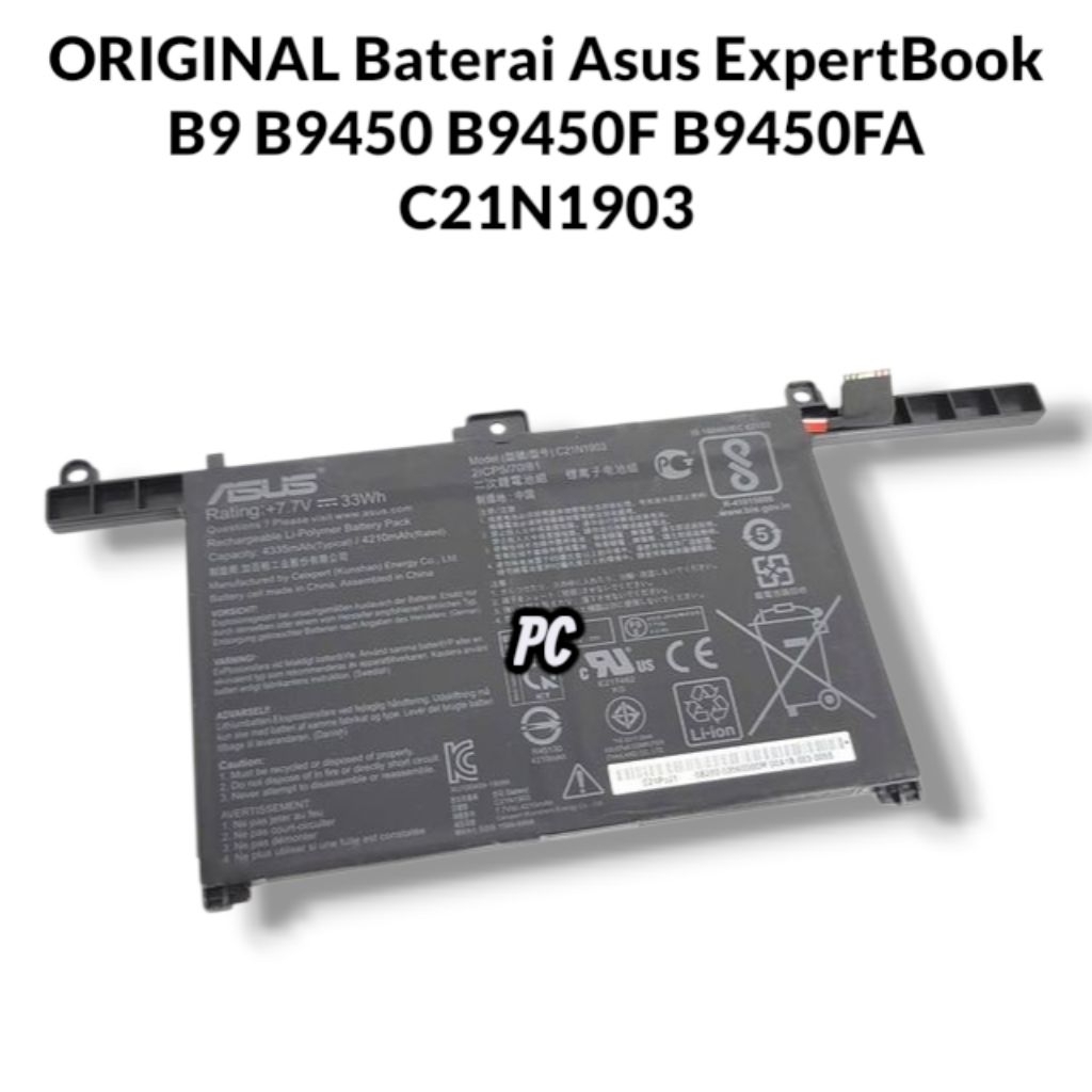 ORIGINAL Baterai Asus ExpertBook B9 B9450 B9450F B9450FA C21N1903