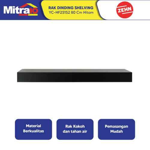 Rak Dinding Shelving Zehn YC-HF25152 80 Cm Hitam
