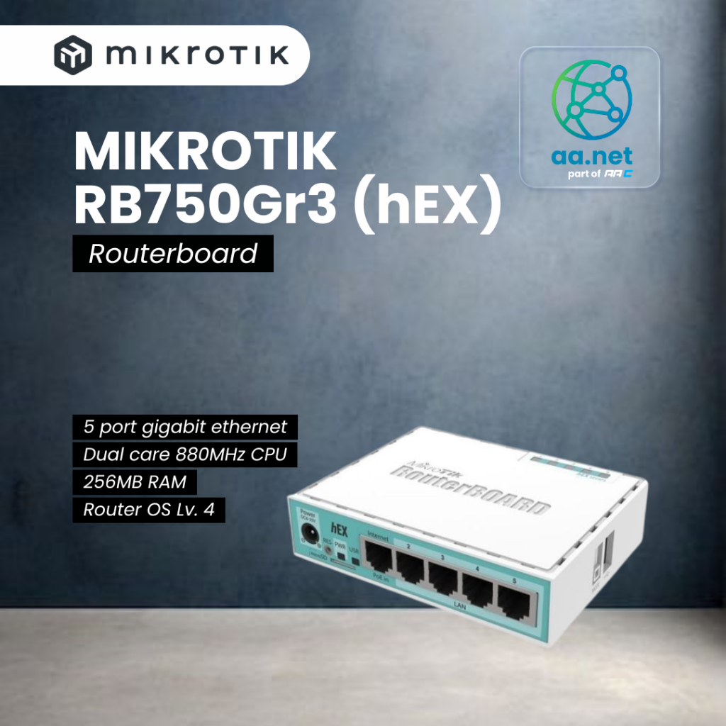 MIKROTIK RB750Gr3 (hEX)/ ROUTER MIKROTIK RB750 GR3 HEX/ RB 750GR3
