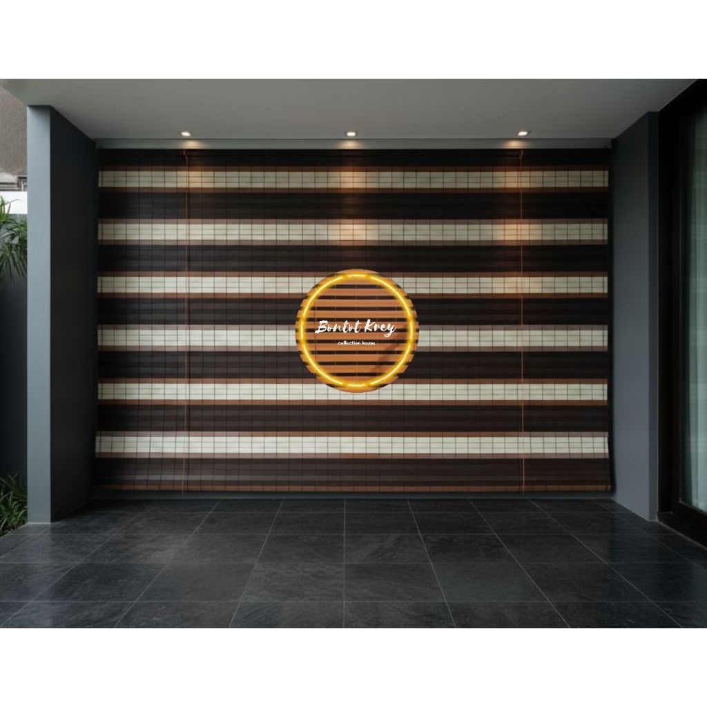 Tirai kerey gulung outdoor bahan pvc anti air