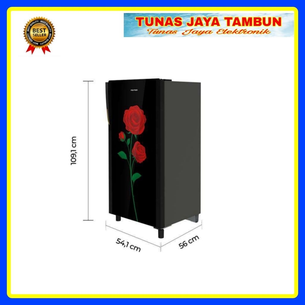 KULKAS POLYTRON PRA 16 DRX / KULKAS POLYTRON 1 PINTU 160 LITER PRA 16 CRX / POLYTRON PRA16DRX