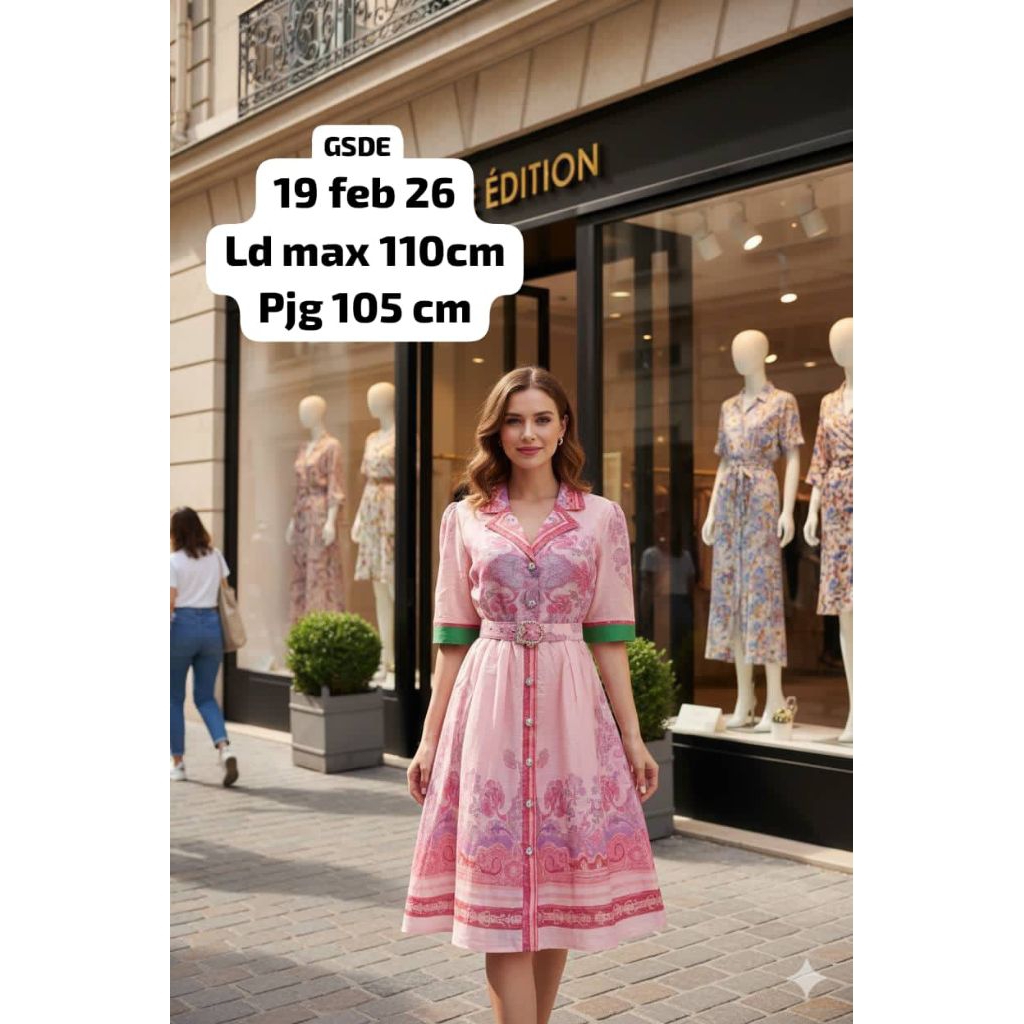 MAXY DRESS SIFON KANCING DEPAN PREMIUM BANGKOK