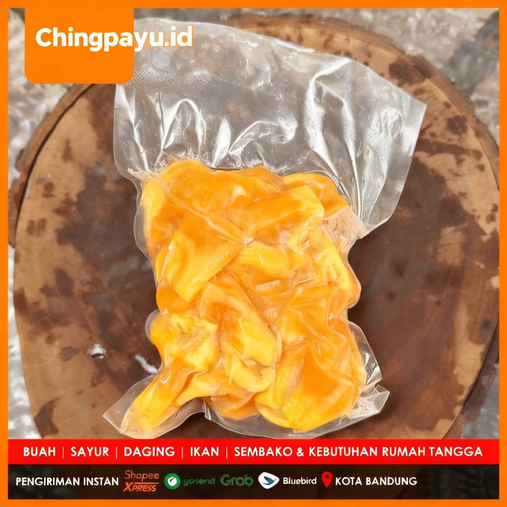 Nangka kupas frozen 500gram Buah beku/siap saji/bandung.