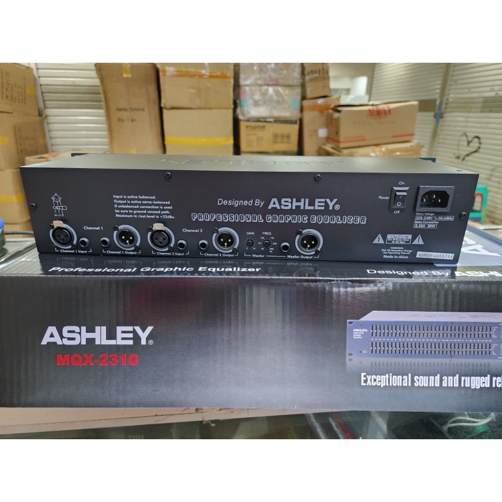 EQUALIZER ASHLEY MQX 2310 / MQX2310 OUTPUT SUBWOOFER ORIGINAL 2 x 31CH