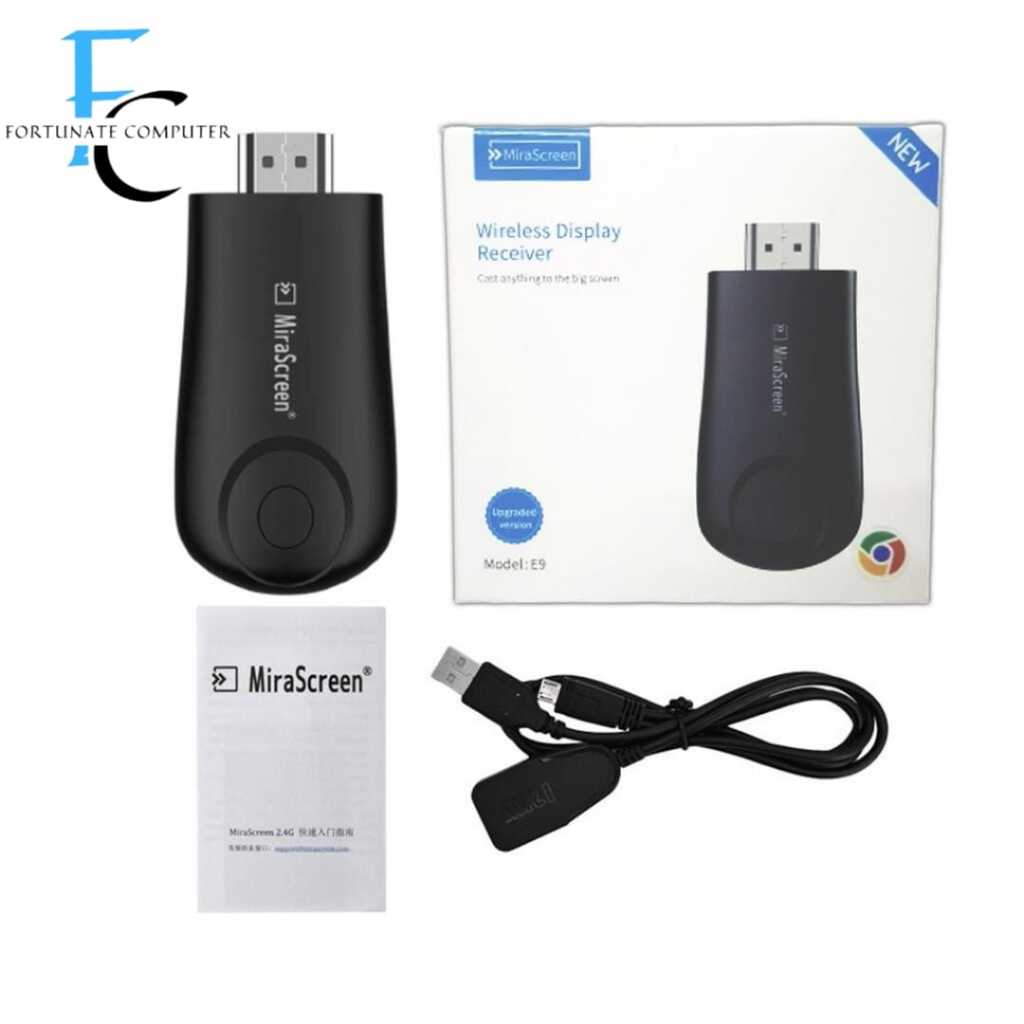 MIRASCREEN E9 HD TV STICK WIRELESS DISPLAY DONGLE 2.4G
