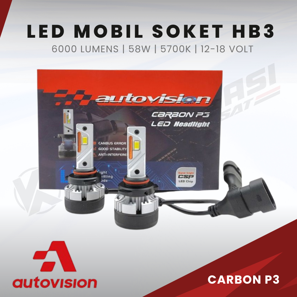 LED Carbon P3 Autovision 58 Watt H11 HB3