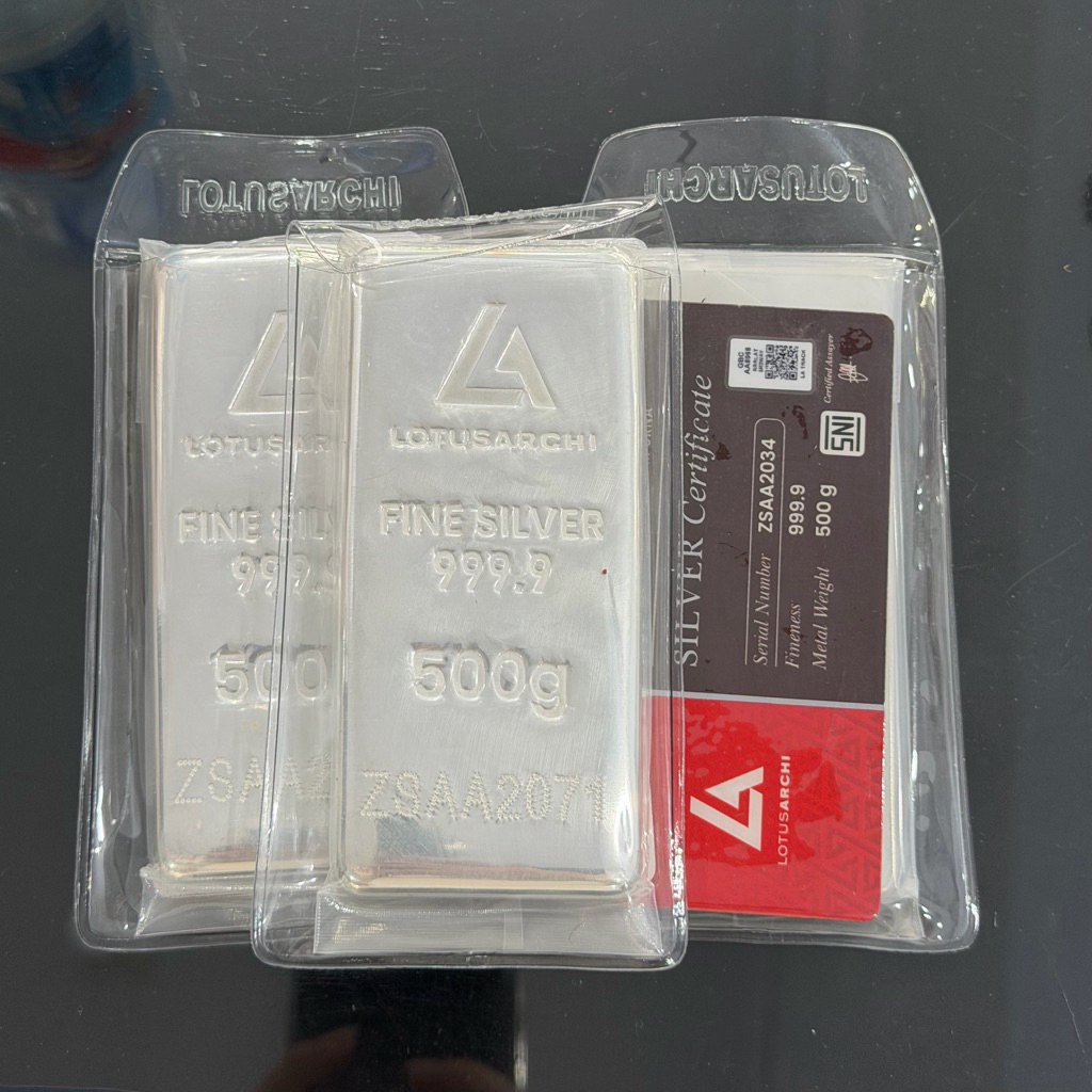 READY STOCK LM Silver Perak 500gram Lotus Archi Asli 100% Sertifikat