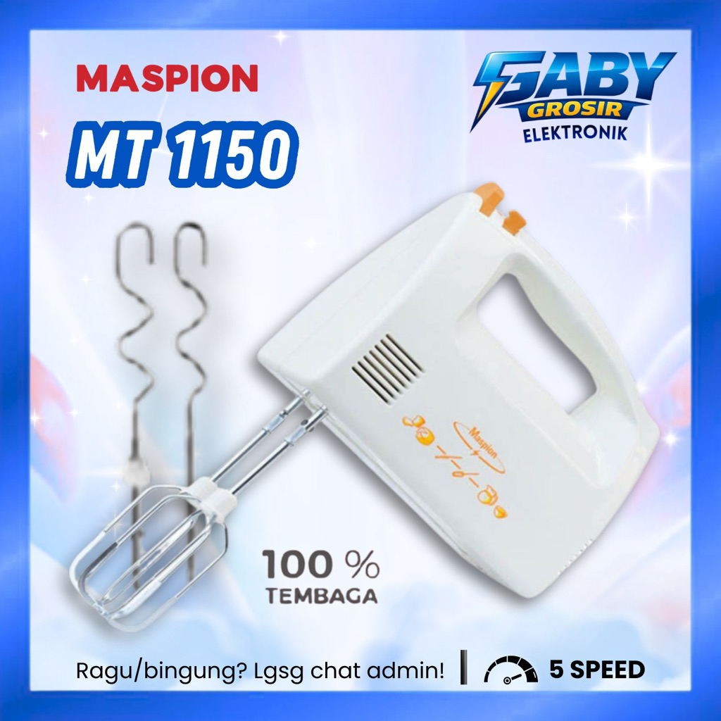 MASPION MIXER HAND MT-1150 / MT1150 / MT 1150 (GARANSI RESMI)