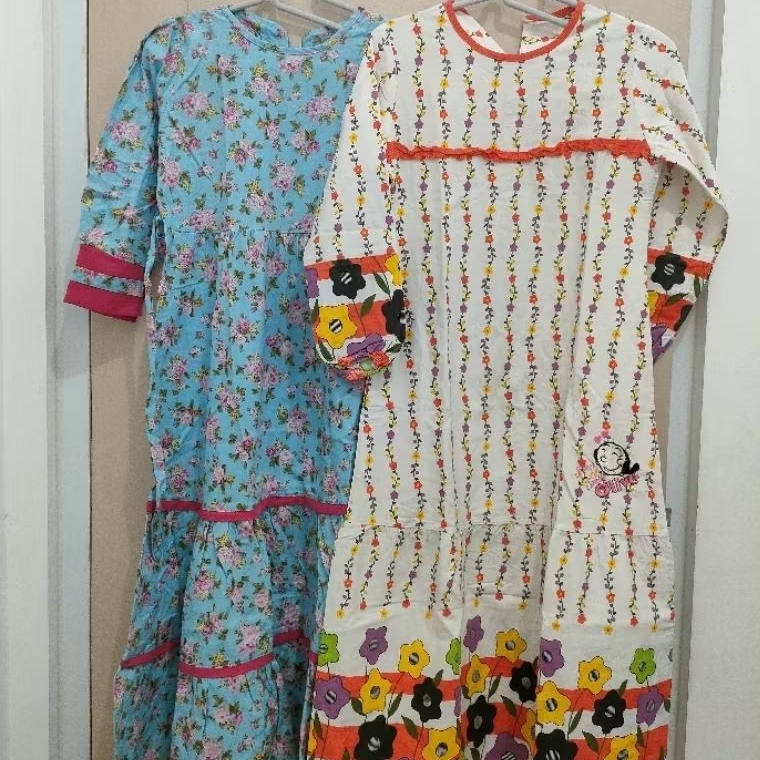 PRELOVED (BISA NEGO) Dress Muslim Anak/Remaja Bunga