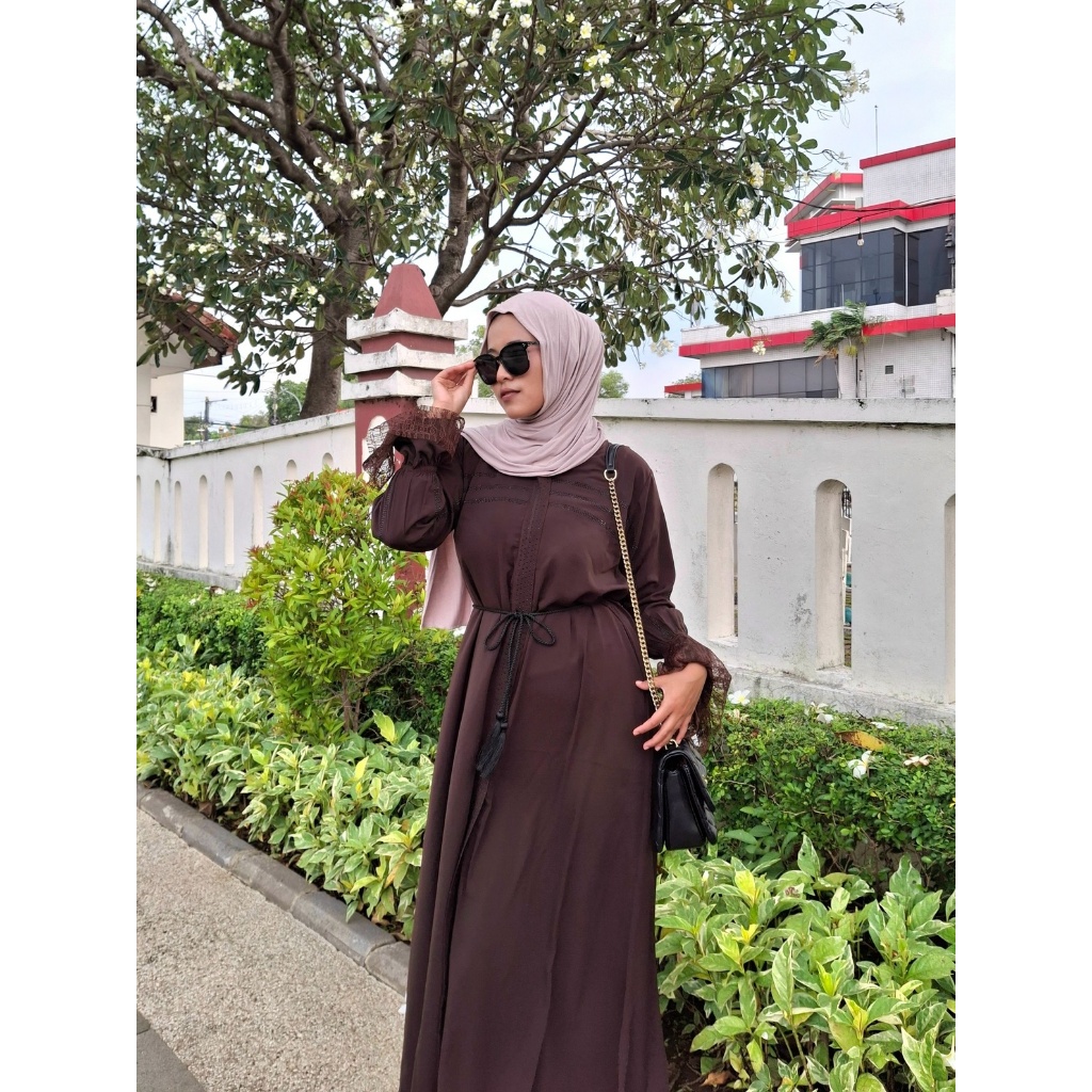 Abaya Gamis Turkey Premium Ori Abaya Dubai Turki Abaya Gamis Hitam Elegan Stylish Wanita Muslimah Je