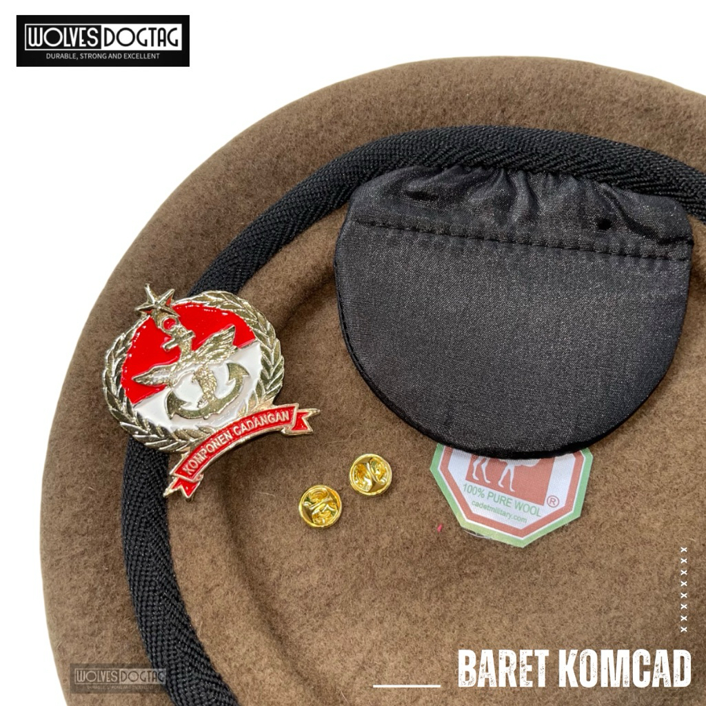 Baret komcad / baret komponen cadangan / baret camel komcad / baret TNI KC / topi komcad / baret cok