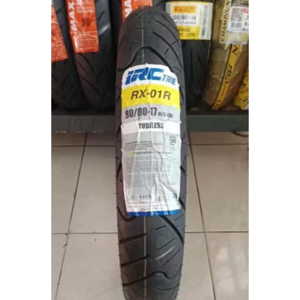 BAN TUBLLES RING 17 UKURAN 90/80-17 MOTIF RX01-R MEREK IRC TUBLES ORI NEW PRODUKSI UNTUK BAN DEPAN C