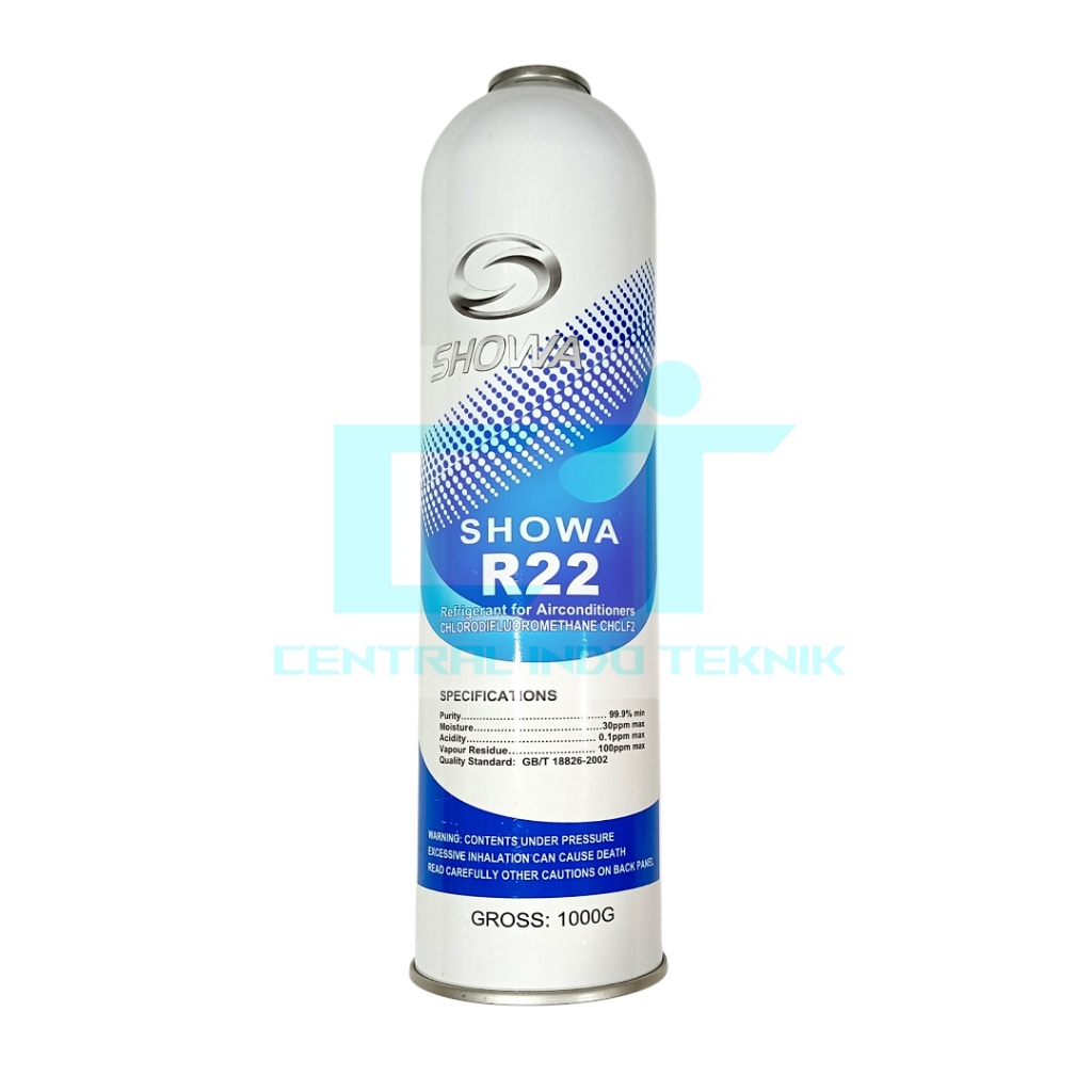 FREON R22 KALENG 1000GR MERK SHOWA ORIGINAL | GAS REFRIGERANT SHOWA KALENG R22 BERAT 1KG ORI | PREON