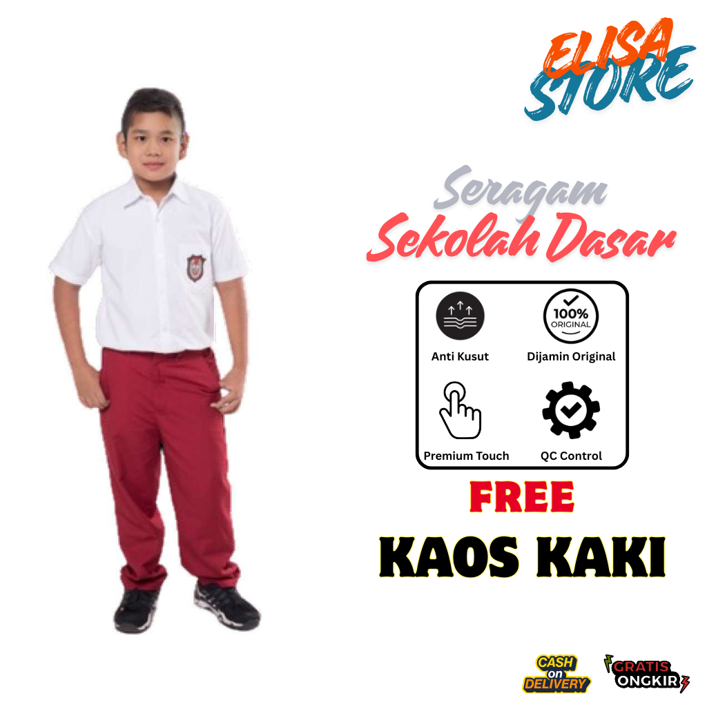 Celana Seragam Sekolah SD Anak Laki Laki Premium Adem