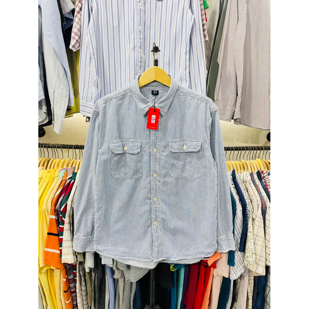 workshirt uniqlo salur 2 poket L