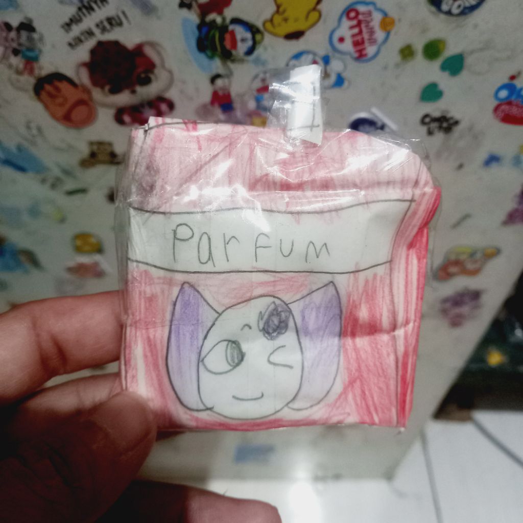 DIY squishy kertas parfum paper doll mainan anak kertas