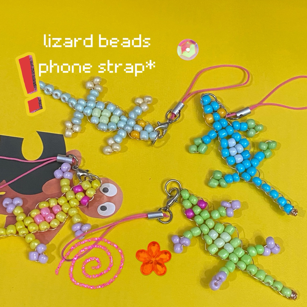 Lizard Beads Phone Strap
