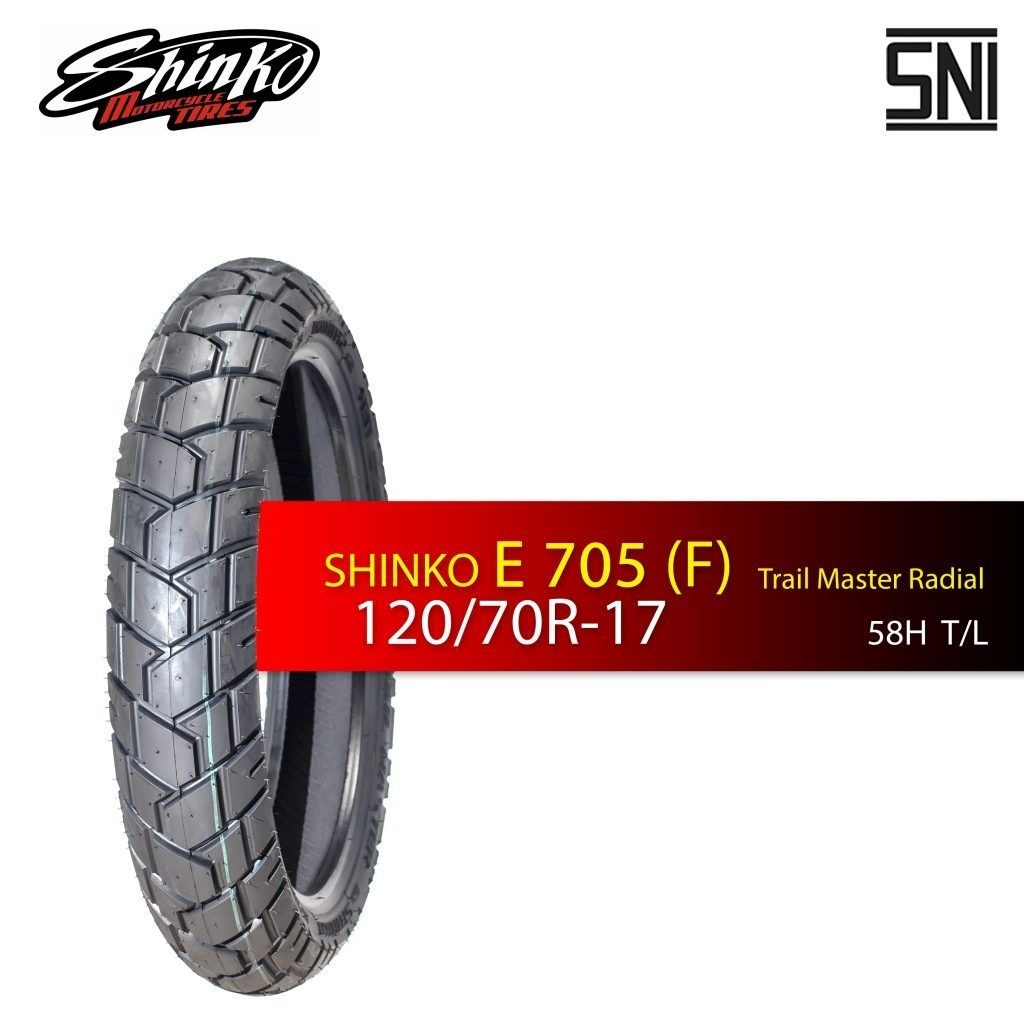 Ban Shinko E705 120/70-17 Trail Master Dual Purpose Kustom