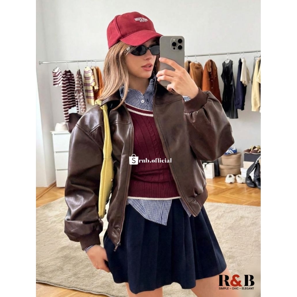 COD,Jaket kulit WANITA oversize TERBARU,simpel and cool,jaket wanita oversize,JAKET WANITA KOREAAN