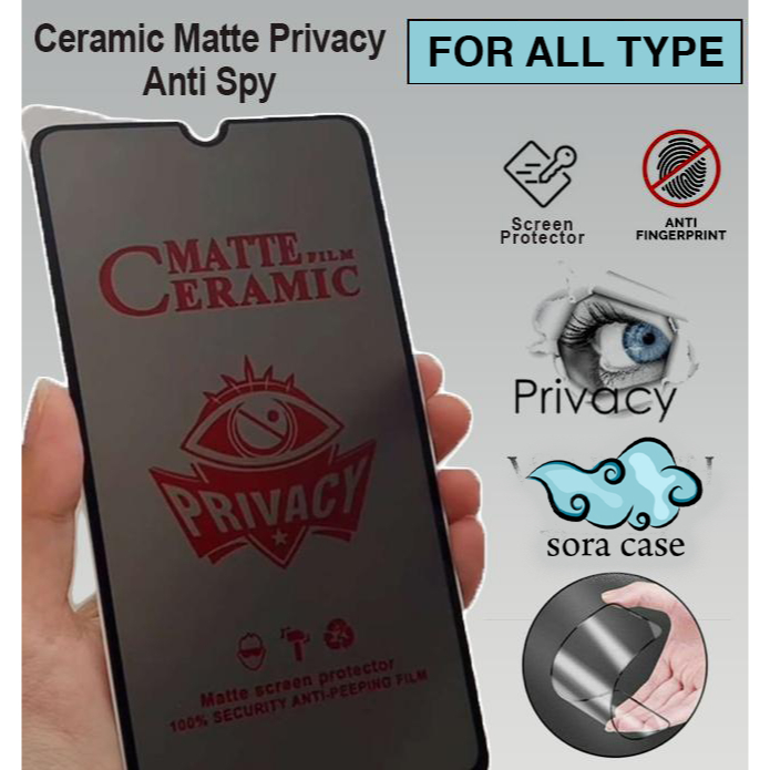 SAMSUNG - Tempered Glass Ceramic Matte Anti-Spy Untuk Samsung J7  J3 2016  J5 2016  J7 2016  J5 2017