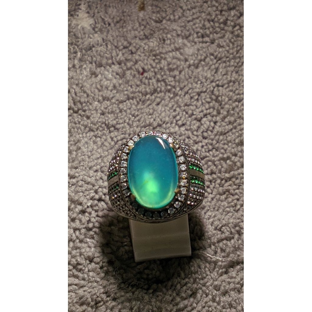 BATU CINCIN PRIA BACAN DOKO MAJIKO TANAH HITAM  KRISTAL NATURAL 100%