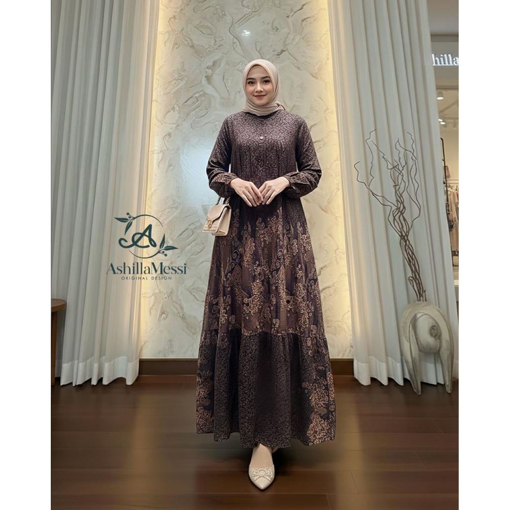 GAMIS VISCOSE 02 by ASHILLA MESSI//GAMIS TERBARU//GAMIS KONDANGAN//GAMIS LEBARAN