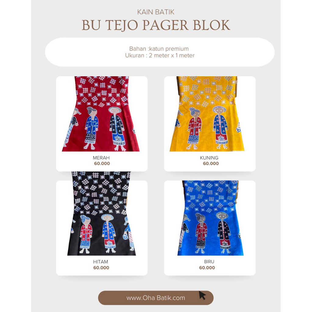 Kain Batik Motif Bu Tejo Pager Blok