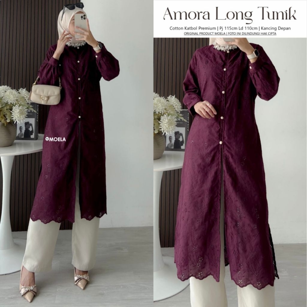 AMORA LONG TUNIK KATBOL PREMIUM RAYA SERIES